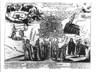 Memorial de Inglaterra, Guillermo de Orange (1650-1702) salvando a Inglaterra y Europa de varios horrores